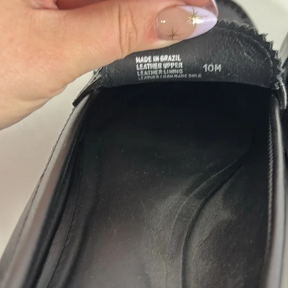 Tory Burch Black Leather Perry Penny Loafer Low Heel Flats 10